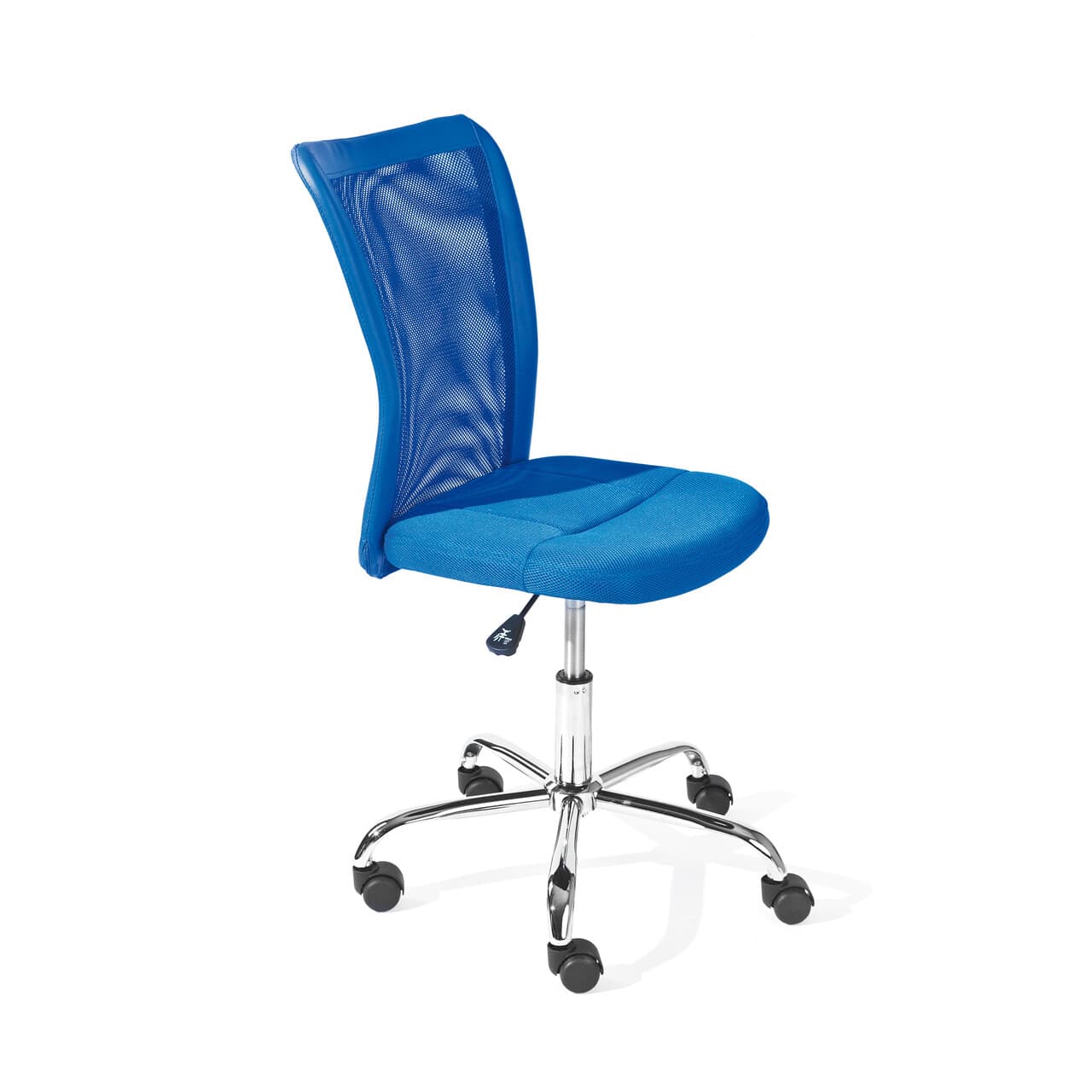 Scaun de birou pentru copii Bonnie, Inter Link, 43x42x88-98 cm, rotativ, metal/poliuretan, albastru