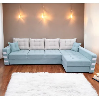 Coltar Oslo Tip 2 extensibil, culoare personalizabila - 316x165 cm, cu lada de depozitare si saltea cu memorie