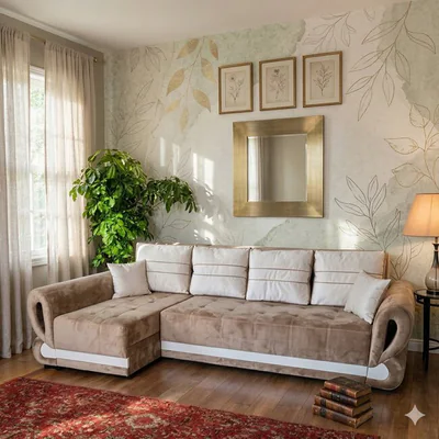 Coltar Sofia II extensibil, culoare personalizabila - 314x145 cm, saltea spuma memorie