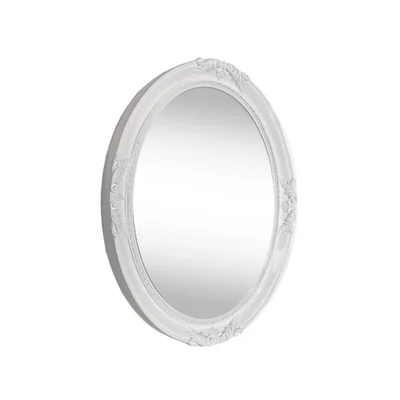 Oglinda Laura, Cu Rama Eleganta, 73x94 cm, Alb/Argintiu/Auriu