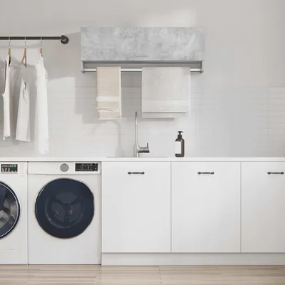 vidaXL Sifonier, gri beton, 100x32,5x35 cm, PAL