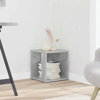 vidaXL Masa laterala, gri beton, 33x33x34,5 cm, PAL