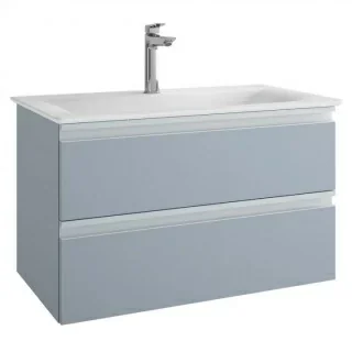 Mobilier baza Ideal Standard Tesi 80 x 49 x 44 cm cu doua sertare albastru deschis