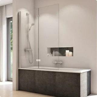 Paravan cada pliabil 180° SanSwiss Solino SOLB2, 120xH150cm