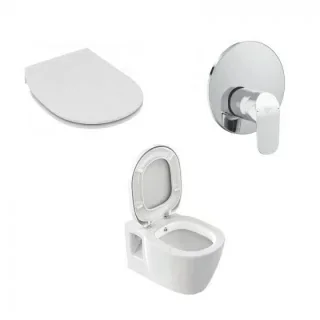 Set PROMO vas wc cu functie de bideu, capac si baterie Ideal Standard