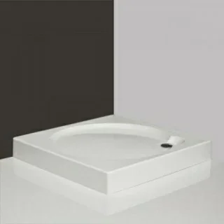 Cadita dus Roltechnik patrata Aloha-P 90x90xH12.5 cm cu sifon inclus