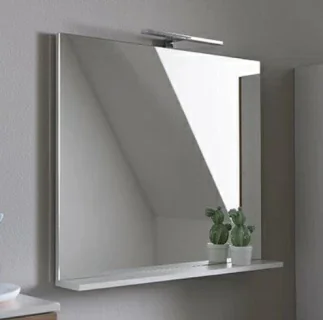 Oglinda Kolpasan Evelin  cu etajera 80xH70 cm alba