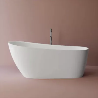 Cada freestanding Marmite Santorini 168.7x73.4 cm din compozit alb