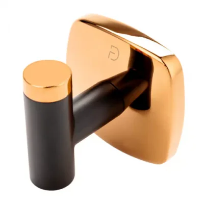 Cuier simplu FDesign Merida negru-rose gold