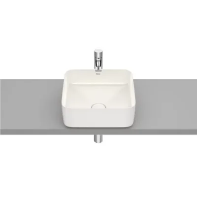 Lavoar baie pe blat, bej, patrat Roca Inspira Square 37x37 cm