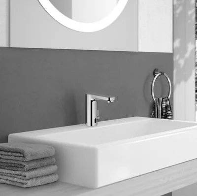 Baterie lavoar senzor Grohe Eurosmart Cosmo E mixare,crom, furtune flexibile, alimentare la priza-36325002