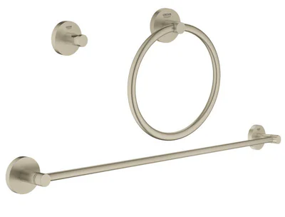 Set accesorii baie Grohe Essentials City, 3 piese, nickel - 40821EN1