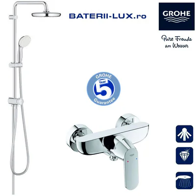 Sistem dus Grohe New Tempesta 250(2698001 )+baterie dus Eurosmart Cosmo(32837000)