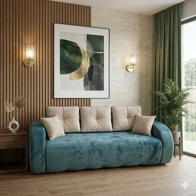 Canapea extensibila Madrid, culoare personalizabila - 235x106 cm, saltea cu spuma poliuretanica, confort premium