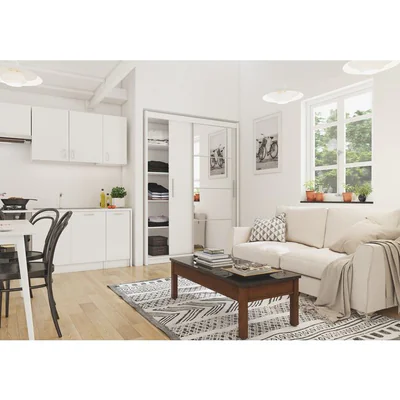 Dulap KARIO cu Usi Glisante – Personalizabil: Dimensiuni, Culoare Nymphaea Alba