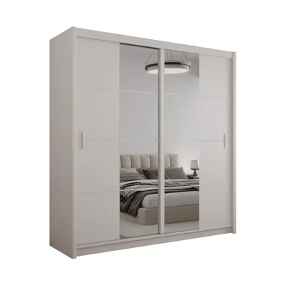 Dulap Porto 2, structura solida, compartimentare practica, usi culisante, finisaj elegant, 203x61x215 cm, casmir
