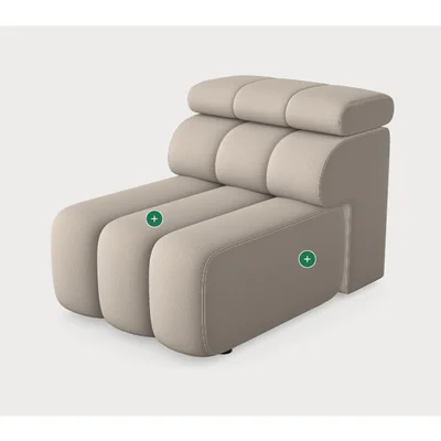 Modul Central Zurich 1 - Element Extensie Canapea Modulara, 75x113 cm