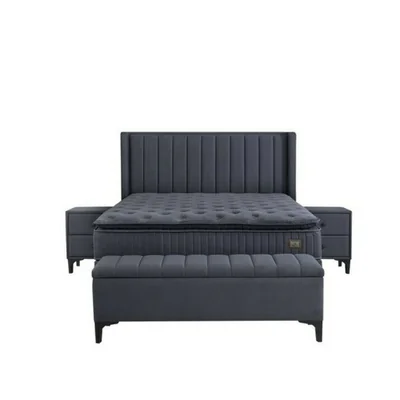 pat saltea gratis black line gri 140x200 cm micro arcuri