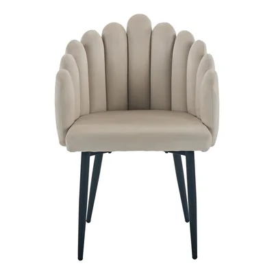 Scaun Simba, tapitat catifea, 58x61x85 cm, bej