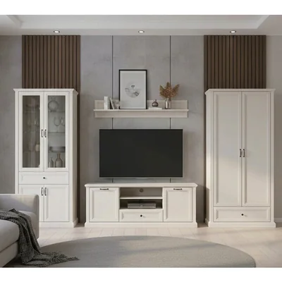 Set living Verona set complet mobilier clasic, material mdf culoare cashmire