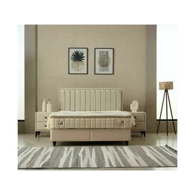 Pat + Saltea gratis, Marisa, culori personalizabile - 180x200 cm, somiera rabatabila si lada depozitare