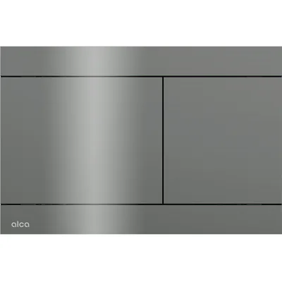 Clapeta actionare rezervor wc, otel inoxidabil gun metal lucios Alcadrain FUN-GM-P