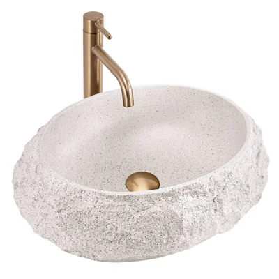 Lavoar pe blat, oval, imitatie piatra, Rea Mika