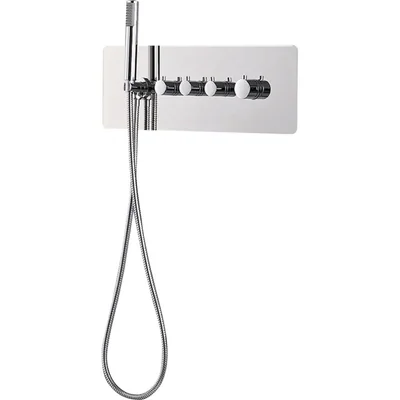 Baterie dus termostatica incastrata culoare crom Deante, Multibox