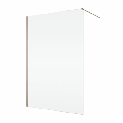 Paravan dus sticla walk-in 110x200 cm, champagne metal, sticla 8 mm, Ronal Easy