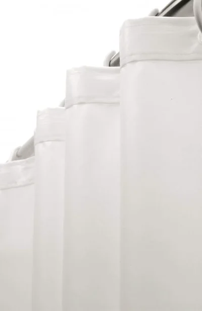 Perdea de dus, universala, 120 cm, cu 8 ochiuri, alb mat, Deante