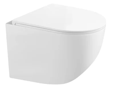 Set vas wc alb, suspendat cu capac softclose, rimless, Kielle Gaia