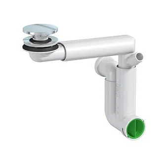 Sifon cu pahar decantor, reglabil, 1 1 4 toli, evacuare 32 mm, Cersanit Leanloc Space Saving,