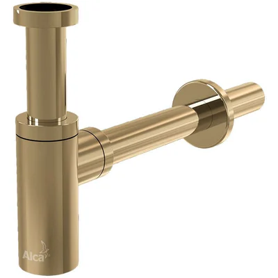 Sifon metalic auriu lucios pentru lavoar, Alcadrain