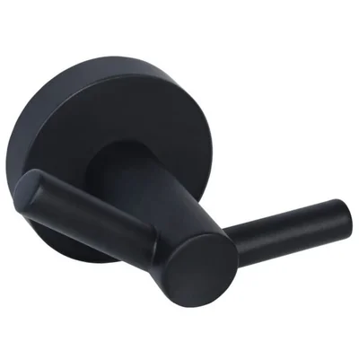 Cuier baie dublu negru mat Bisk