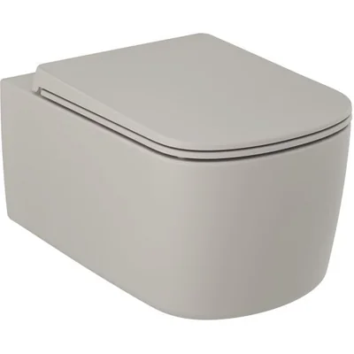 Vas wc suspendat, Rimless, spiralflush, gri nisipiu mat, Kludi Resa S