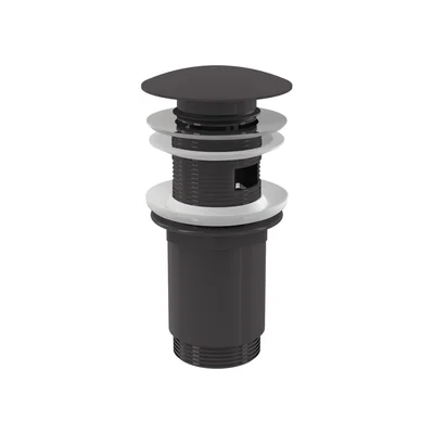 Ventil lavoar gun metal mat periat Click-Clack cu preaplin si dop mare Alcadrain A392-GM-B