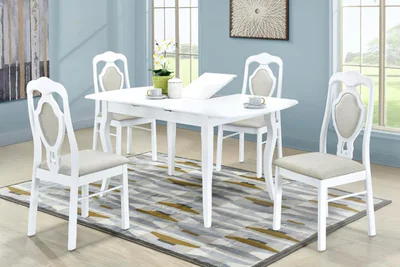Set Masa RH7211EXT + 4 RH561C White,150x80x76 cm