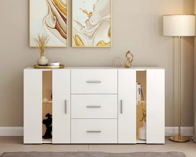 Comoda Aria Lux Alb 135x32x72cm