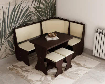 Set bucatarie Siria cu masa extensibila si 2 tabureti Wenge