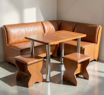 Set coltar bucatarie Tunis cu masa si 2 tabureti Cires