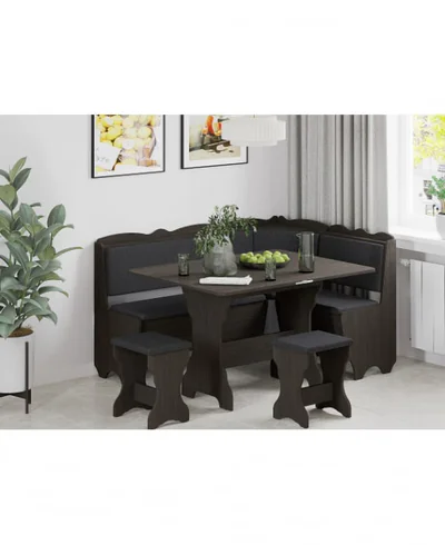 Set Coltar Rodos Masa Extensibila Si 2 Tabureti Wenge Balaton