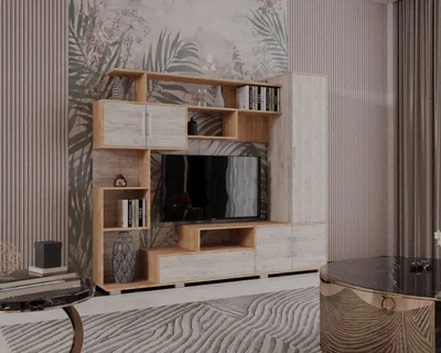 Set Mobila Living Pekin Ro Stejar k003 k001 210x40x179 cm