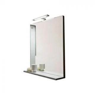 Oglinda cu etajera Kolpasan Lana 80xH70 cm gri