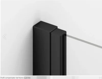 Kit inchidere interior-exterior usa de nisa SanSwiss Solino culoare negru mat