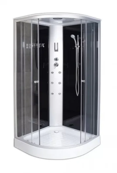 Cabina dus cu hidromasaj Sanotehnick semirotunda 100x100x215