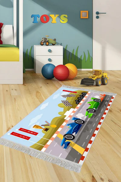 Covor pentru copii, ELS543, 80x300 cm, Multicolor