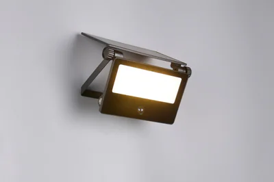 Aplica de perete pentru exterior cu senzor Moura, RL, 20.5x15.5x17.5 cm, 18W, 1x SMD, aluminiu, negru mat