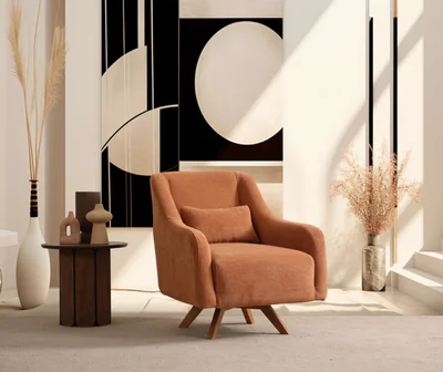 Fotoliu, Atelier del Sofa, 560ARE5211, Lemn;PAL, Portocaliu