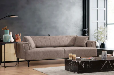Canapea extensibila 3 locuri, Atelier del Sofa, 560ARE2242, Maro deschis