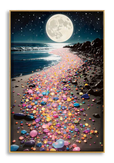 Tablou decorativ, Mauro Ferretti, Colors -A, 60x90 cm, lemn de pin/canvas, multicolor